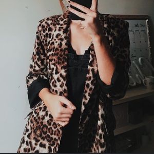 Leopard print blazer.